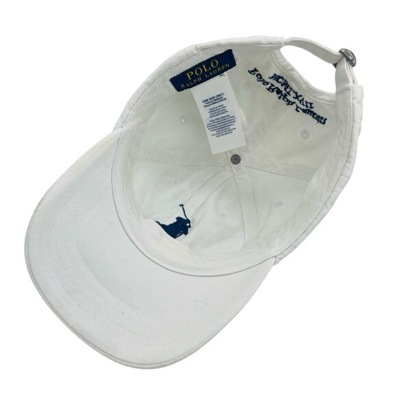 Polo Ralph Lauren Hat Men’s Adult Size White Embroidered 3 Golf Dad Cap - Picture 5 of 6